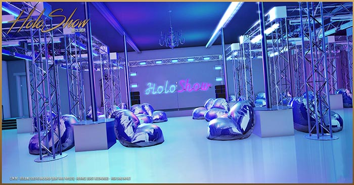 Holo Show Backdrop - The Bearded Guy