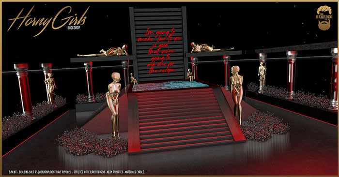 Horny Girls Backdrop - The Bearded Guy