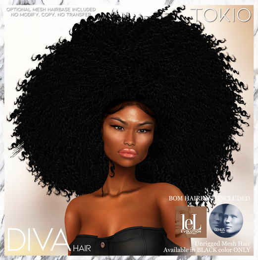 TOKIO Hair - DIVA Alpha Hair - Black