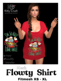 Kitty Crush - Flowy Shirt "Santa came twice"