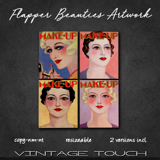 Vintage Touch Flapper Beauties Panels Set 