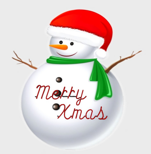 Neon Merry Xmas Snowman  "Promo"