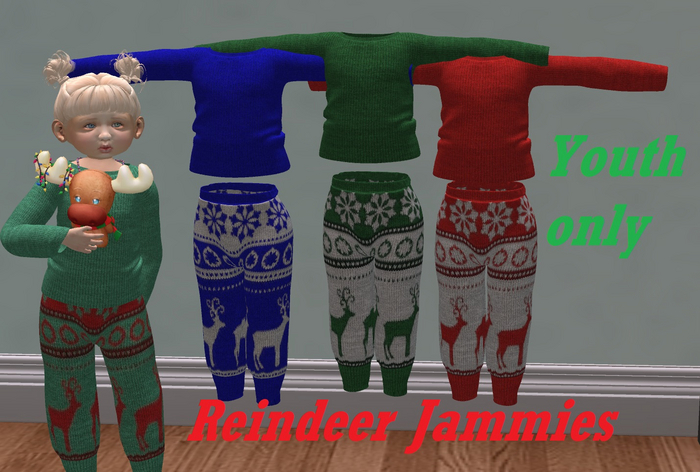 *LM* Reindeer Jammie Set - YOUTH