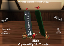 Christmas Welcome Sign(BOXED)