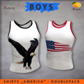 SHIRTS "AMERICA" - DOUBLEPACK - REBIRTH - MALE