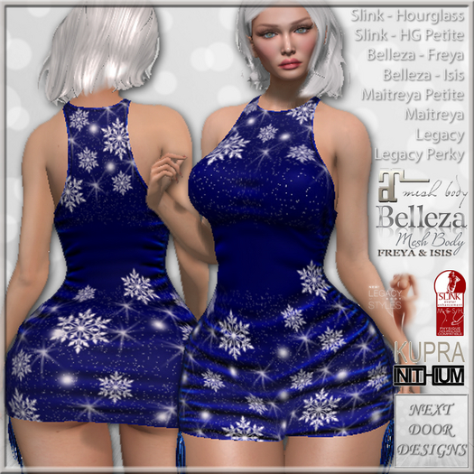 Christmas Blue: Belleza Freya, Isis, Maitreya, Legacy, Inithium Kupra, Slink Hourglass, Standard