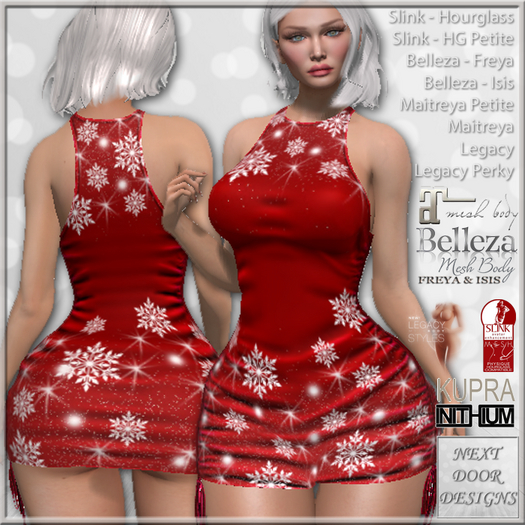 Christmas Red: Belleza Freya, Isis, Maitreya, Legacy, Inithium Kupra, Slink Hourglass, Standard