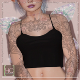 [HC] Lissie Black Tank Top for Kupra, Kups, Maitreya, Legacy, Belleza, Slink, Tonic, eBody & Signature