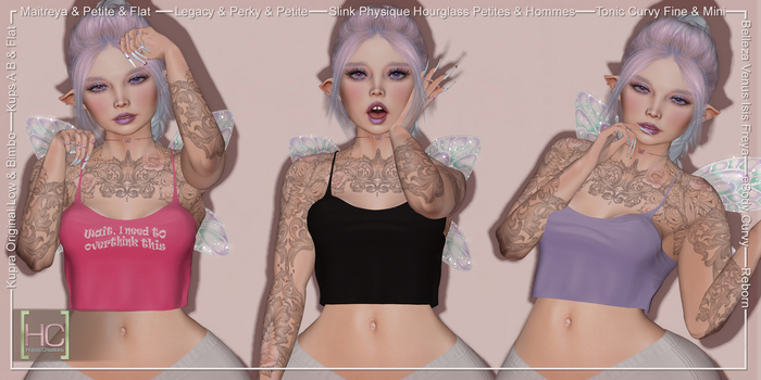 [HC] Lissie Tank Top Fat Pack for Kupra, Kups, Maitreya, Legacy, Belleza, Slink, Tonic, eBody & Signature
