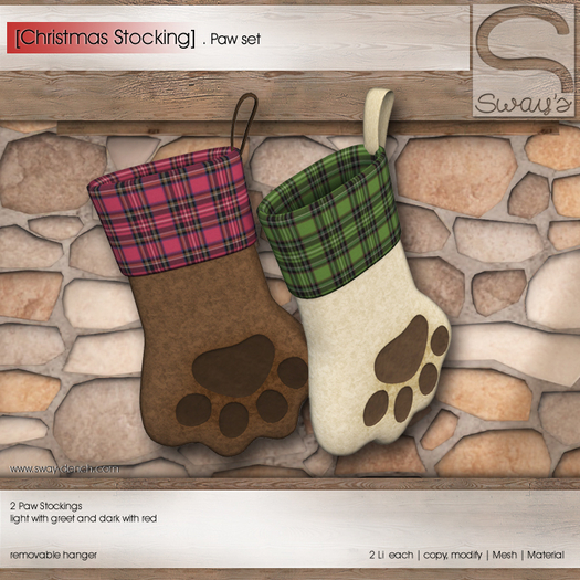 Sway's [Christmas Stocking] Paw Set