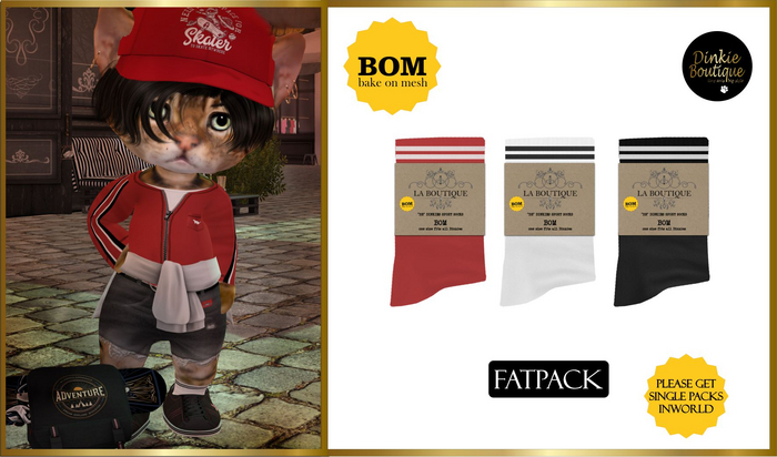 *DB* DINKIES BOM SPORT SOCKS* Multi-Pack