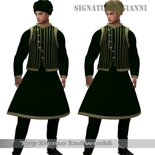 !!! Revna !!! Indian Koti Dress Gianni Green