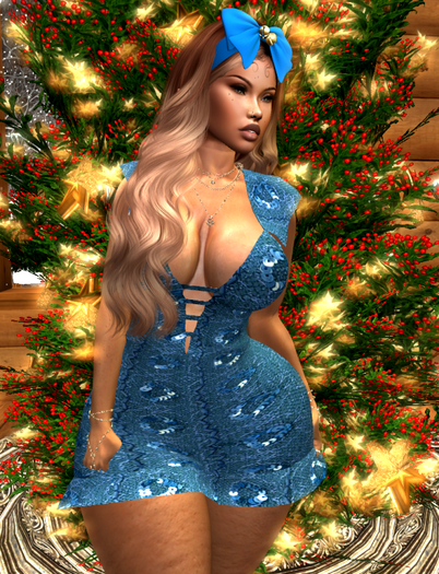 NOEL DRESS BLUE