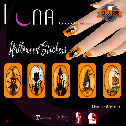 .::LUNA::. Body Art - Halloween Stickers - Nails