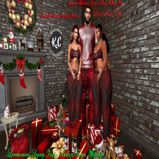 *KC* Let it Snow Plaid Pjs  Pack UNPACK* Slink