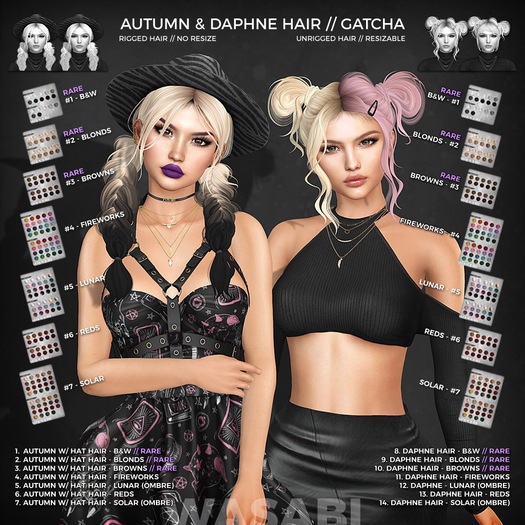 Wasabi // Autumn w/ Hat Mesh Hair - #6 Reds