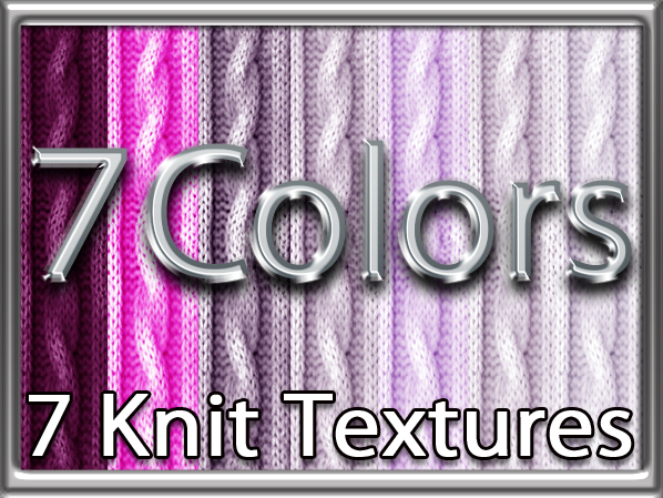 Zoy Texture [ KNIT CABLE PATTERN 11 ] Seamless - 7 Colors