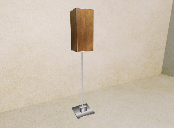 Floor Lamp_ Linen Brown No. 4,  Mesh 1 prim