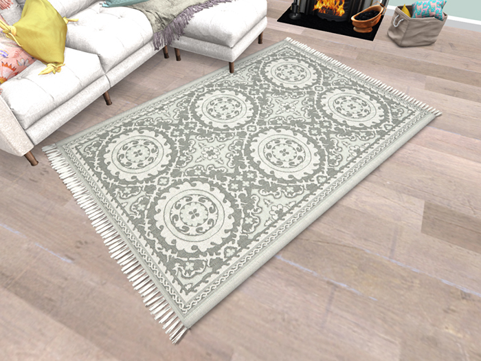  Tassle Traditional Green Grey Area Rug #7 