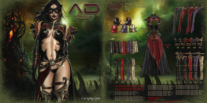 [AD] - Alpha & Omega - MASK/COLLAR - Black-Red
