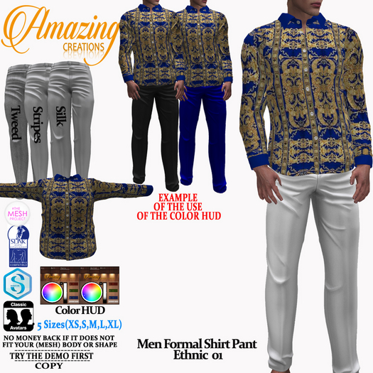 AmAzInG CrEaTiOnS Men Formal Shirt Pant Ethnic 01