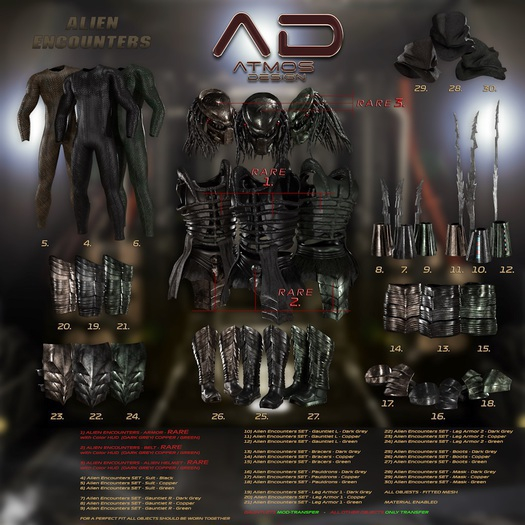 [AD] - Alien Encounters SET - LEG ARMOR 1 - Gianni - Green
