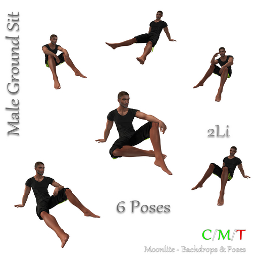 M-BdP :: Male Ground Sit - Poses Set