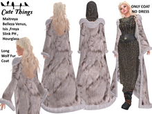 [CT] Artic Wolf Fur Long Coat - Maitreya - Belleza - Slink DEMO