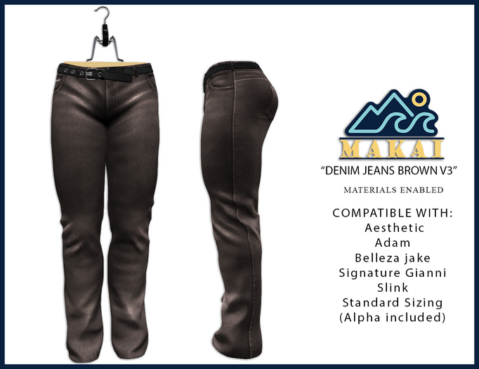 Makai - Denim Jeans Brown Version 3