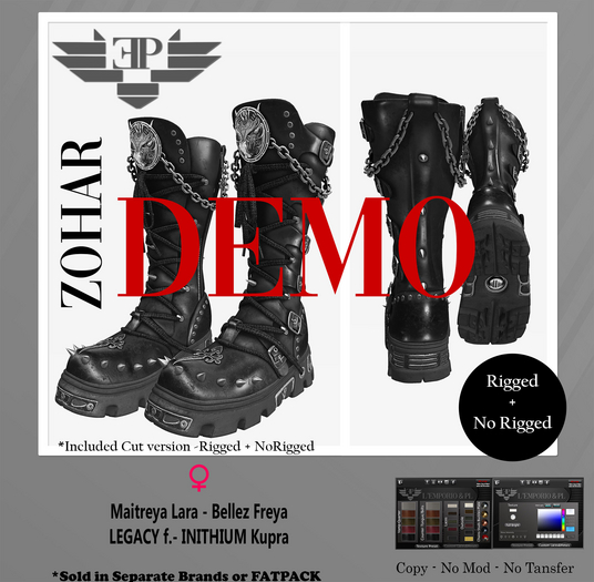D*E*M*O   L'Emporio&PL::*Zohar*:: Combat boots-Legacy MeshB f.