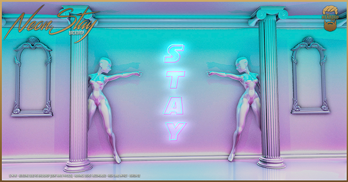 Neon Stay Backdrop V2 - The Bearded Guy