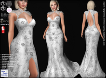SLC Beautiful Festive Gown Snowflake white
