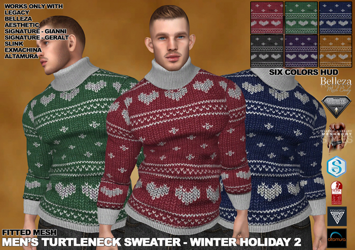 RGDW - Turtleneck Sweater - Winter Holiday 2 - HUD