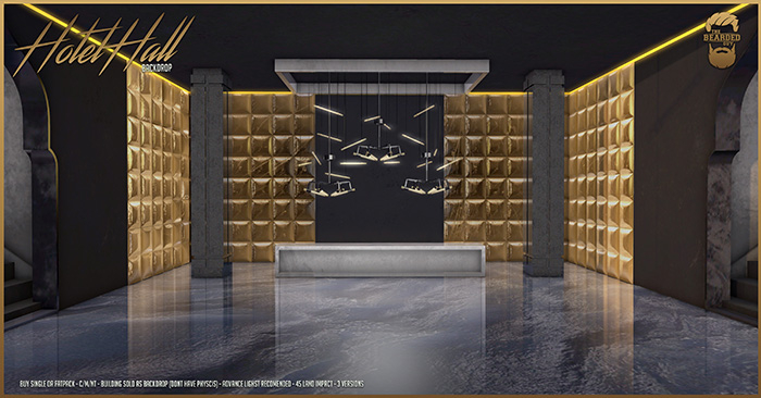 Hotel Hall Backdrop - Golden - The Bearded Guy