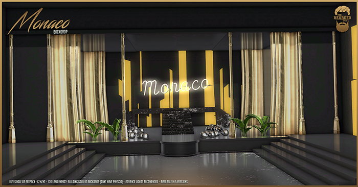 Monaco Backdrop - Gold - The Bearded Guy