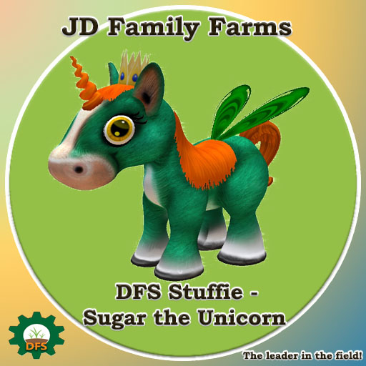 DFS Stuffie - Sugar the Unicorn - rare limited edition collectible 