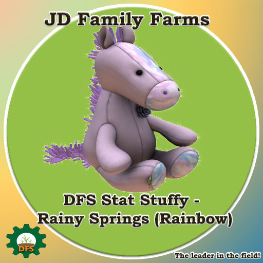 DFS Stat Stuffy - Rainy Springs (Rainbow) - rare limited edition collectible 