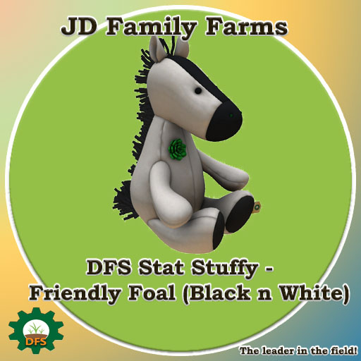 DFS Stat Stuffy - Friendly Foal (Black n White) -  rare limited edition collectible 