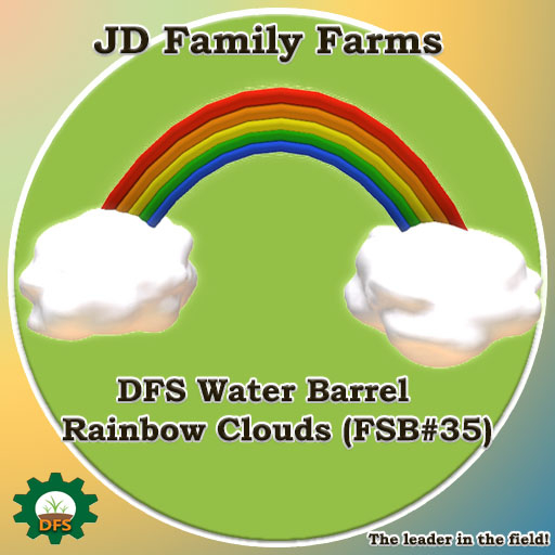 DFS Water Barrel Rainbow Clouds (FSB#35) rare limited edition collectible.