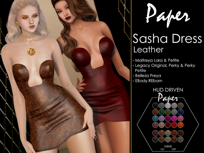 Paper. - Sasha Dress // Leather Version