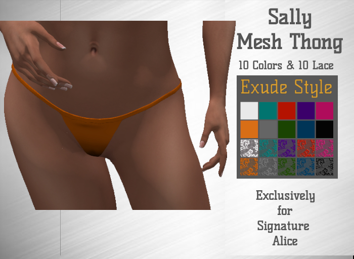 !! Exude Style !! Sally Mesh Thong for Signature Alice