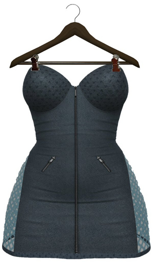ExtrAZ - Blue Jeans Open Side Mini Dress