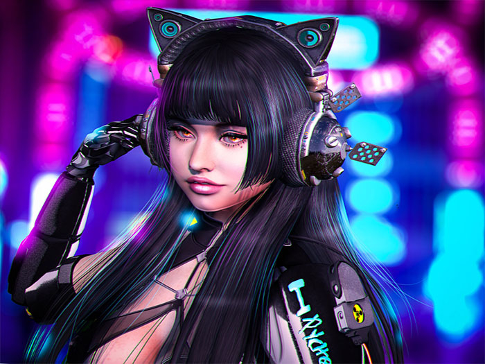 0016 C.C.H (Ciber Cat Headphone)