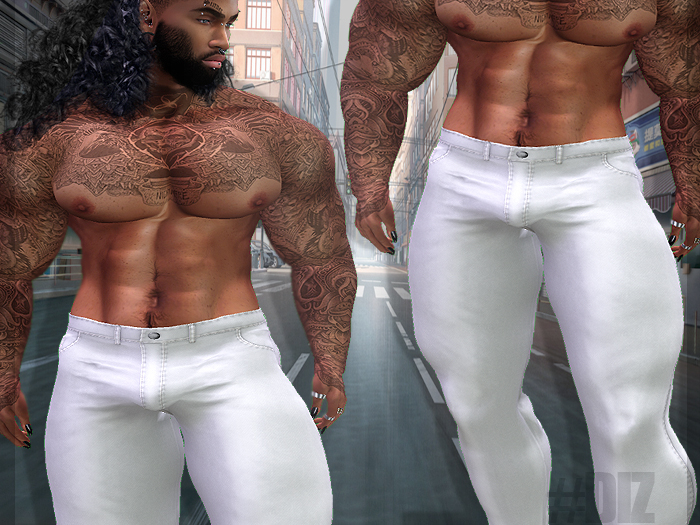 #DIZ WHITE DENIM-/KARIO/^