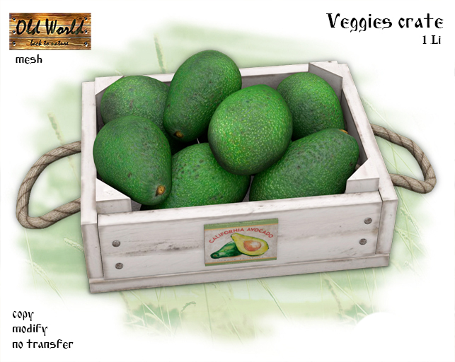 Crate of avocados - Old World - Rustic Garden