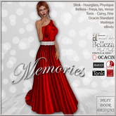 Memories Gown Satin Red: Belleza Venus Isis Freya, Maitreya, Slink Hourglass Physique, Tonic Curvy Fine, eBody