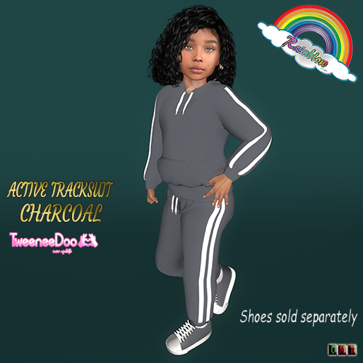 ((RBS)) Active Tracksuit CHARCOAL - Tweeneedoo 