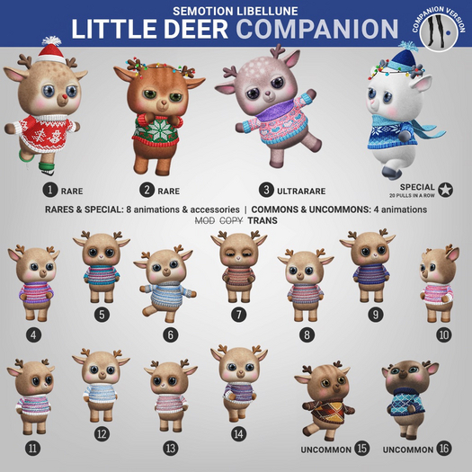 SEmotion Libellune Little Deer Companion RARE 01