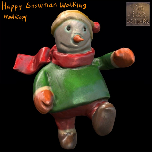 Happy Snowman Walking