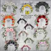 *LODE* Head Accessory - Belle Rose [white] Hair Flowers, Bridal hair accessory